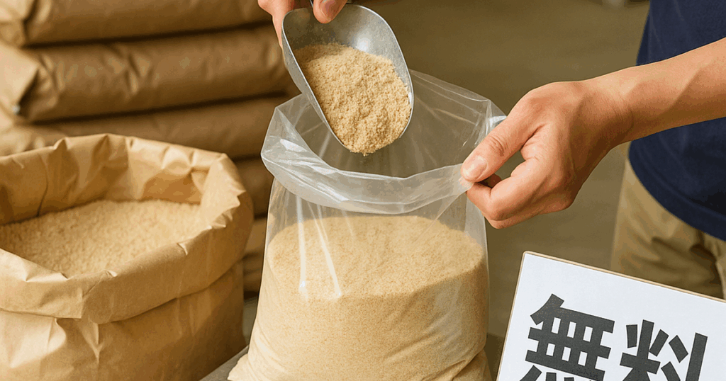 米ぬか無料